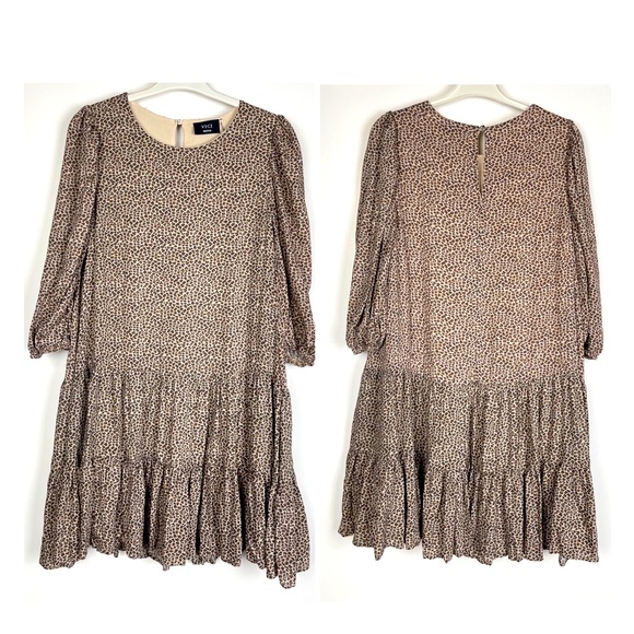 Vici Dresses & Skirts - VICI Cheetah Prints 100%Rayon Mini Dress /Longline Tunic Dress 3/4Sleeve…